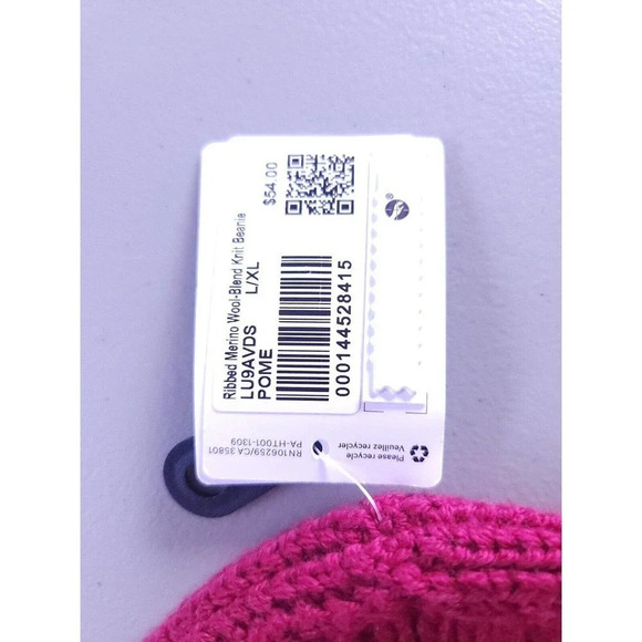 NWT Lululemon RIBBED MERINO WOOL BLEND KNIT BEANIE SZ L/XL Pomegranate main image 4